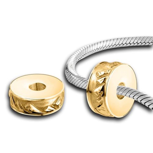 Pacific Urns Necklace For Ashes Mountain Bead 14K In Yellow Gold