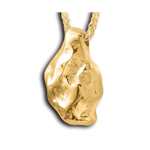 Pacific Urns Necklace For Ashes Nugget 14K In Yellow Gold