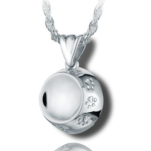 Pacific Urns Necklace For Ashes Pet Dish 14K In Yellow Gold