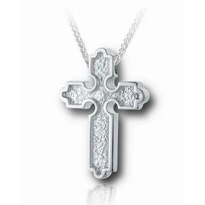 Pacific Urns Necklace For Ashes Roman Slider In Sterling Silver
