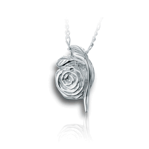 Pacific Urns Necklace For Ashes Rose In Sterling Silver