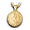 Pacific Urns Necklace For Ashes Round Hummingbird 10K In Yellow Gold
