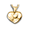 Pacific Urns Necklace For Ashes Sleeping Puppy Heart 14K In Yellow Gold