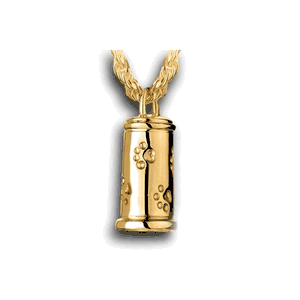 Pacific Urns Necklace For Ashes Small Pet Traditional 14K In Yellow Gold