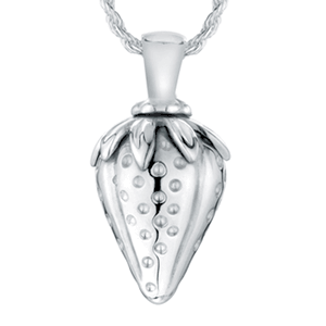 Pacific Urns Necklace For Ashes Strawbarry 14K In Yellow Gold