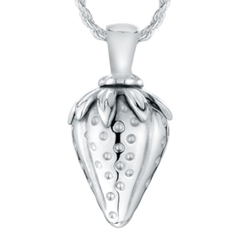 Pacific Urns Necklace For Ashes Strawbarry 14K In Yellow Gold
