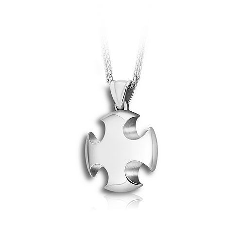 Pacific Urns Necklace For Ashes Templar Cross In Sterling Silver