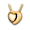 Pacific Urns Necklace For Ashes Traditional Heart 10K In Yellow Gold