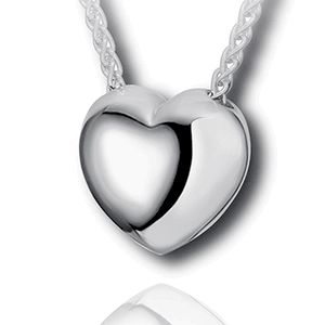 Pacific Urns Necklace For Ashes Traditional Heart In Sterling Silver