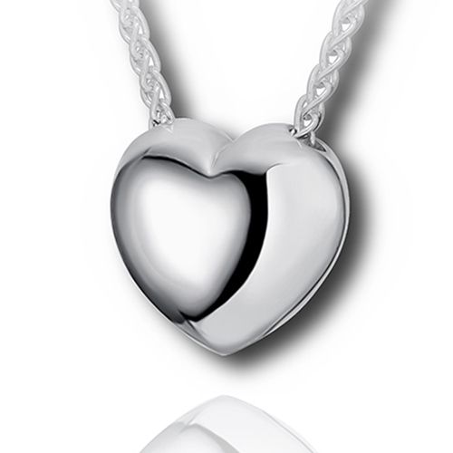 Pacific Urns Necklace For Ashes Traditional Heart In Sterling Silver