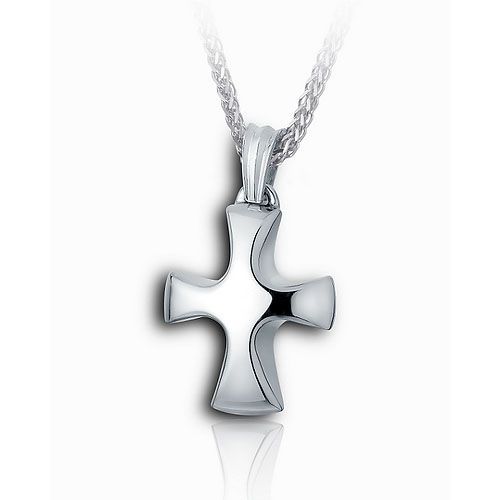 Pacific Urns Necklace For Ashes Tribal Cross In Sterling Silver