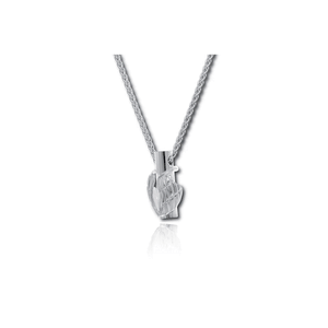 Pacific Urns Necklace For Ashes Winged Cylinder In Sterling Silver