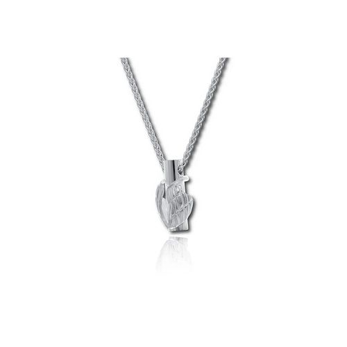 Pacific Urns Necklace For Ashes Winged Cylinder In Sterling Silver