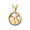 Pacific Urns Necklace For Ashes Wolf and Moon 10K In Yellow Gold