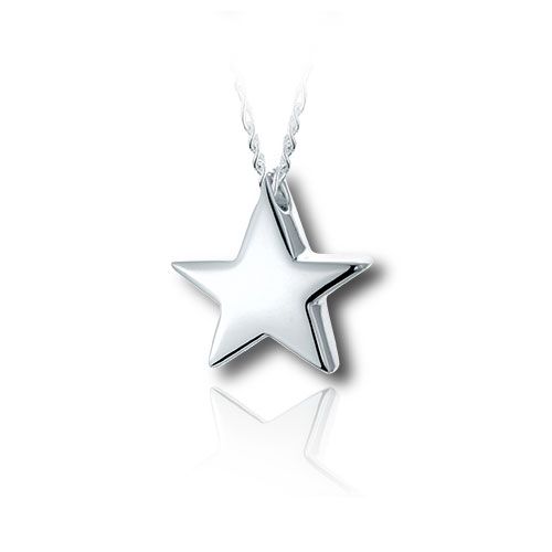 Pacific Urns Necklace For Ashes North Star 10K In Yellow Gold