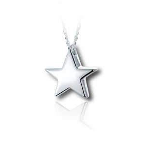 Pacific Urns Necklace For Ashes North Star 10K In Yellow Gold