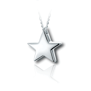 Pacific Urns Necklace For Ashes North Star In Sterling Silver