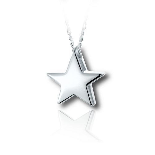 Pacific Urns Necklace For Ashes North Star In Sterling Silver