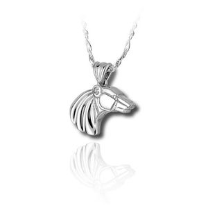 Pacific Urns Necklace For Ashes Polar Bear 10K In Yellow Gold