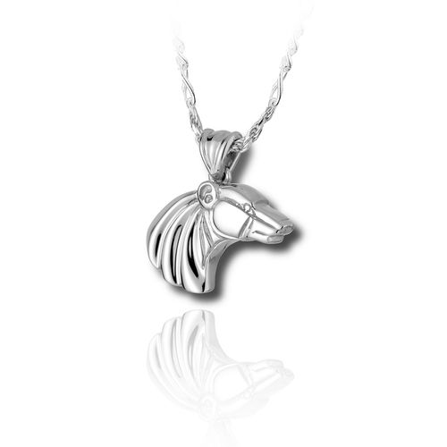 Pacific Urns Necklace For Ashes Polar Bear In Sterling Silver