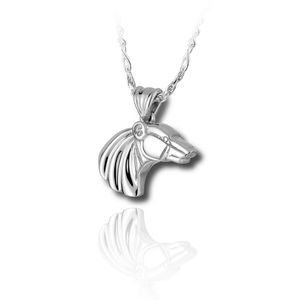 Pacific Urns Necklace For Ashes Polar Bear In Sterling Silver