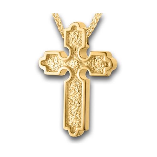 Pacific Urns Necklace For Ashes Roman Slider 10K In Yellow Gold