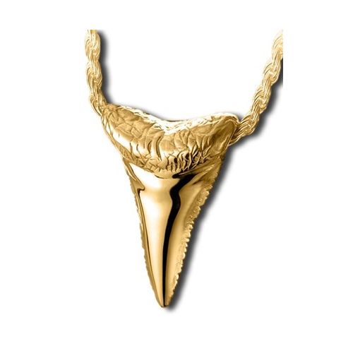 Pacific Urns Necklace For Ashes Shark Tooth 10K In Yellow Gold