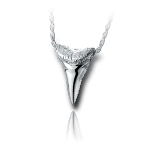 Pacific Urns Necklace For Ashes Shark Tooth In Sterling Silver