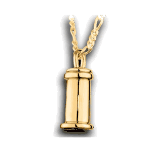 Pacific Urns Necklace For Ashes Small Traditional 10K In Yellow Gold