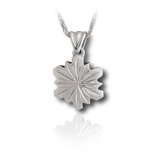 PU1085714kY Pacific Urns Necklace For Ashes Snow Flake...