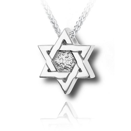 Pacific Urns Necklace For Ashes Star of David In Sterling Silver