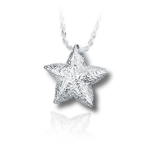 Pacific Urns Necklace For Ashes Starfish 10K In Yellow Gold