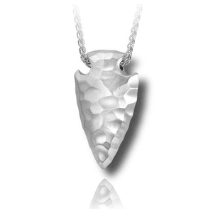 Pacific Urns Necklace For Ashes Stone Arrow Head 10K In Yellow Gold