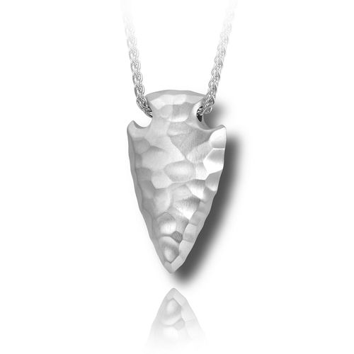 Pacific Urns Necklace For Ashes Stone Arrow Head In Sterling Silver