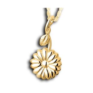 Pacific Urns Necklace For Ashes Sunflower 10K In Yellow Gold
