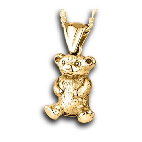 Pacific Urns Necklace For Ashes Teddy 14K In Yellow Gold