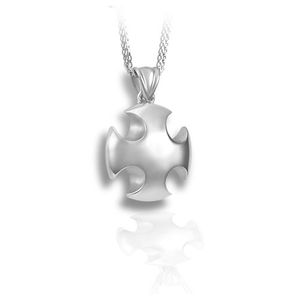 Pacific Urns Necklace For Ashes Templar Cross 10K In Yellow Gold