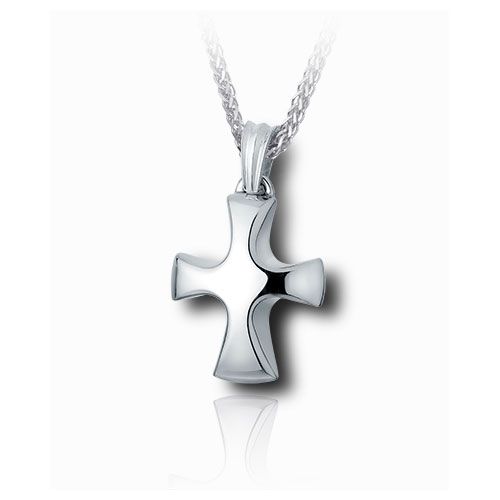 Pacific Urns Necklace For Ashes Tribal Cross 10K In Yellow Gold