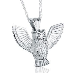 Pacific Urns Necklace For Ashes Wise Owl 14K In Yellow Gold