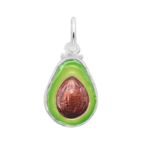 Painted Avocado Charm - Small - 14K White Gold - 1065-001-14kw