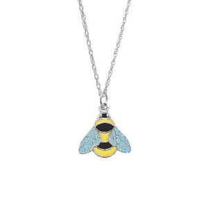 Painted Bumblebee Necklace Set - Sterling Silver - 29-1099-87-SS