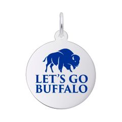 Lets Go Buffalo Disc Charms