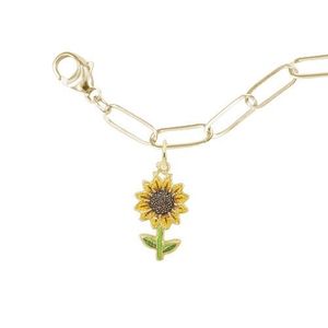 Painted Sunflower Bracelet Set - Gold Plated - 27-1117-300-GP