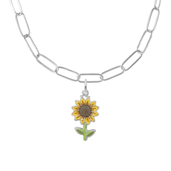 Painted Sunflower Necklace Set