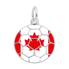 Painted World Soccer - Canadian Flag Charm
