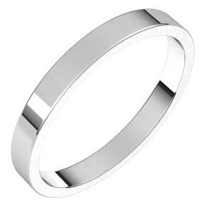 Palladium 2.5 mm Flat Band Size 10 - F10:657:P