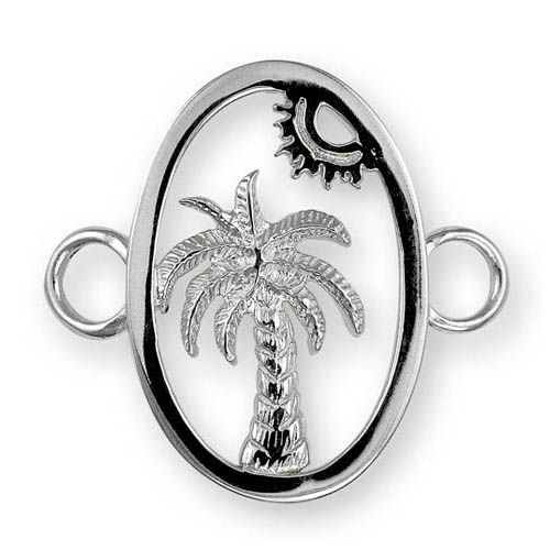 Palm And Sun Bracelet Clasp - 14K Yellow Gold