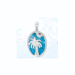 Palm And Sun Larimar Charms & Pendants  - PSPASL