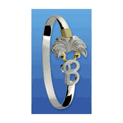 Palm Beach Destination Bracelet - Sterling Silver & 14K Gold 6mm Wide