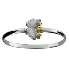 Palm Hook Bracelet - 14K White Gold 4mm Wide